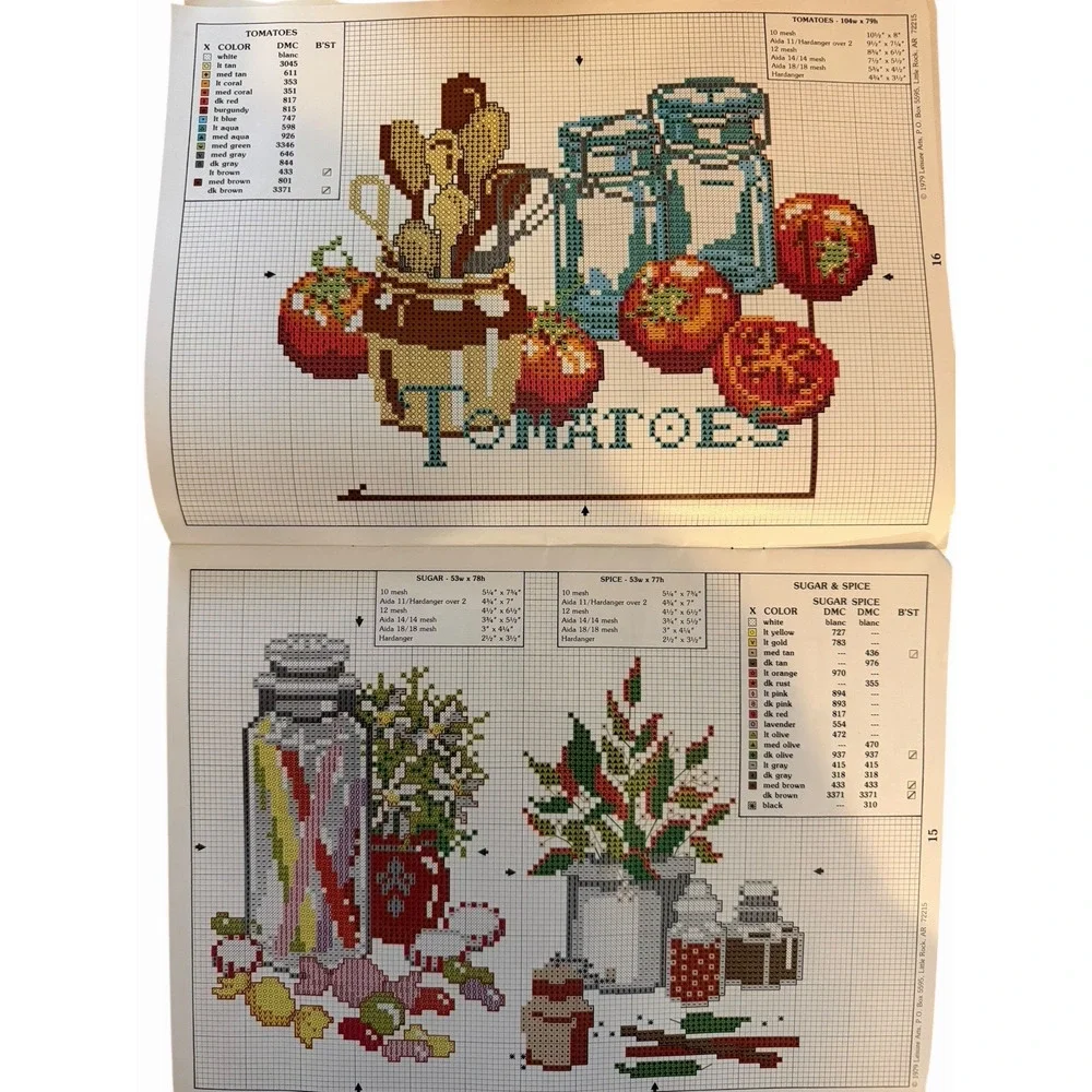 Cross Stitch Patterns Leisure Arts Viki Kitchen‎ Stitchin Cross  Booklets Lot 2